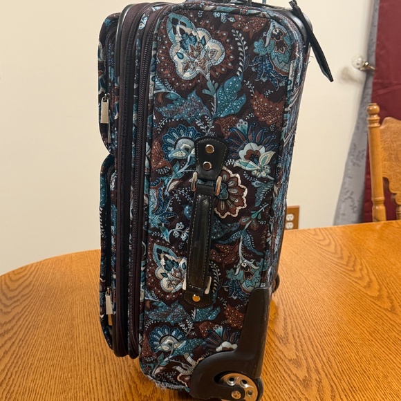 Vera Bradley Retired Java Blue Large Suitcase - Picture 5 of 14